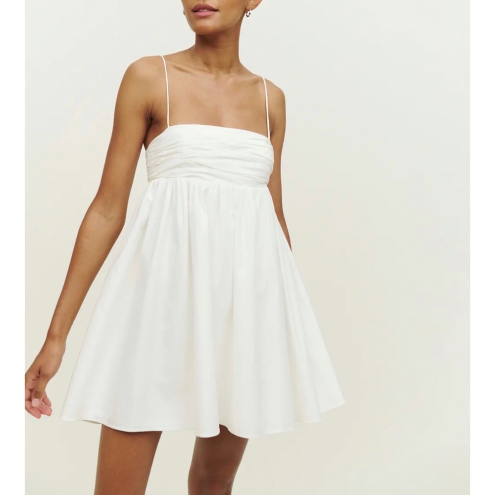 Reformation White Mini Sundress